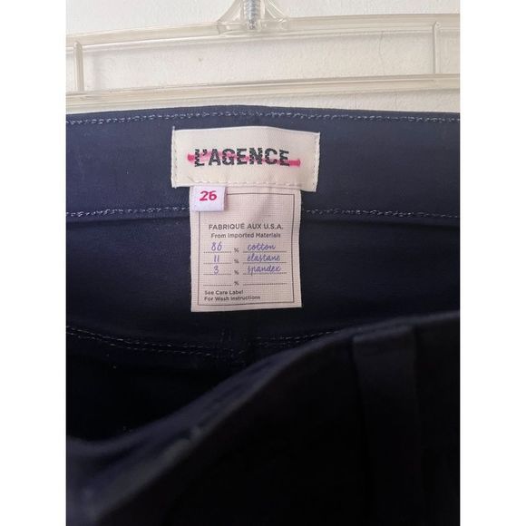 ‼️SOLD‼️L’AGENCE Jyothi High Rise Split Ankle Jean Midnight Coated - Picture 7 of 7